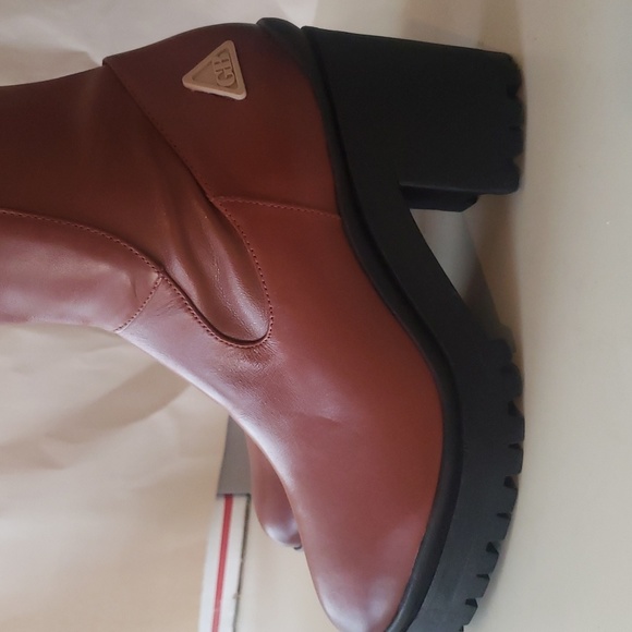 GB ReVolve OTK Chunky Redwood LUGG Block Sole Over the Knee high BOOTS - Picture 4 of 10